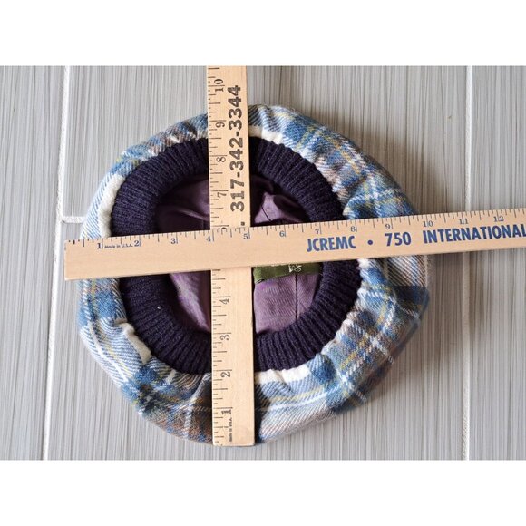 Vtg Highlander Lochcarron Tartan Plaid Wool Tam Beret Pom-Pom Scotland Men's OS - Picture 7 of 7